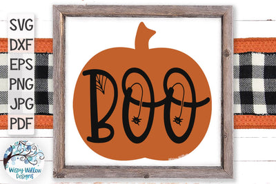 Boo Pumpkin SVG SVG Wispy Willow Designs 
