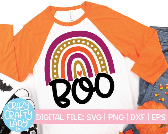 Boo Rainbow | Kid's Fall | Halloween Quote SVG Cut File Bundle SVG Crazy Crafty Lady Co. 
