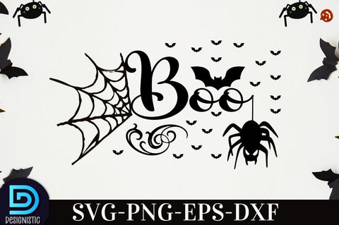 Boo, Retro Halloween SVG Design, SVG DESIGNISTIC 