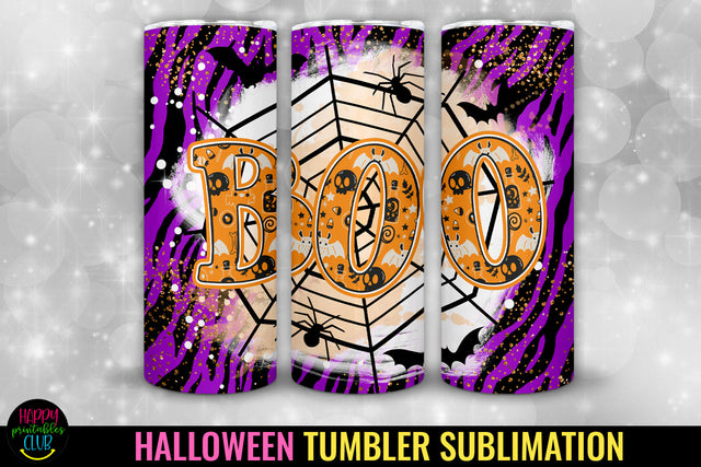Boo Spooky Halloween Tumbler Sublimation I 20 Oz Tumbler Sublimation Happy Printables Club 
