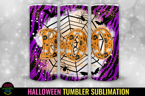Boo Spooky Halloween Tumbler Sublimation I 20 Oz Tumbler Sublimation Happy Printables Club 