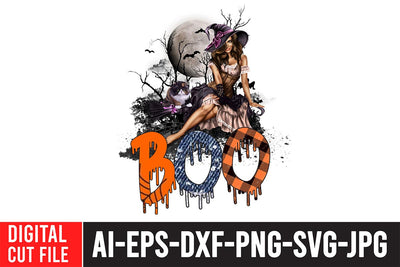 BOO Sublimation Design SVG BlackCatsMedia 