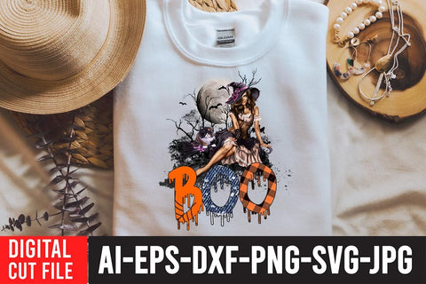 BOO Sublimation Design SVG BlackCatsMedia 