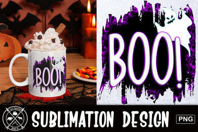 BOO! Sublimation Design|Halloween PNG Sublimation Last Frontier Design Co. 
