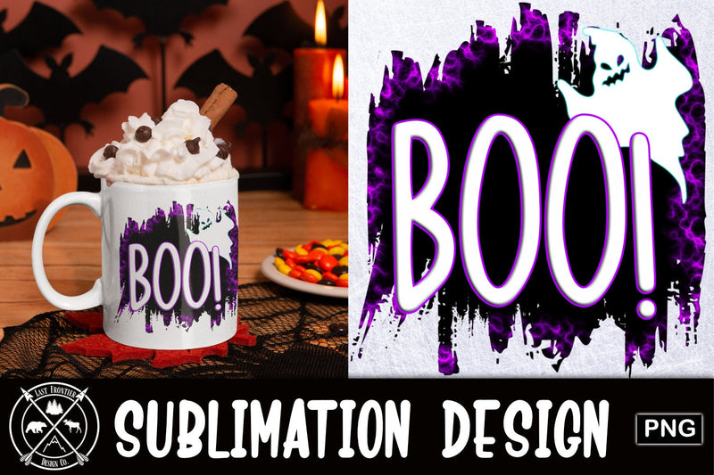 BOO! Sublimation Design|Halloween PNG Sublimation Last Frontier Design Co. 