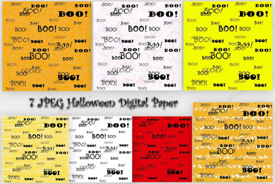 BOO! Sublimation,Halloween Digital Paper, Spooktacular Paper, Spooky Scrapbook Paper, Halloween Party, Halloween Printable, Scrapbook Paper Digital Pattern ArtStudio 