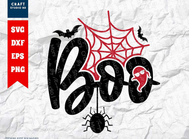 Boo SVG Cut File | Halloween Svg | Ghost Svg | Spooky Svg | Kids Halloween Svg | Holiday Svg | Funny Halloween Quote SVG ETC Craft 