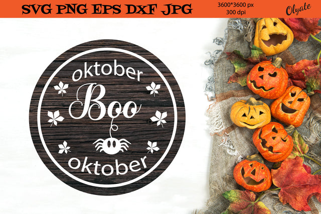 Boo SVG. Farmhouse Halloween SVG. Fall Sign SVG Olga Terlyanskaya 