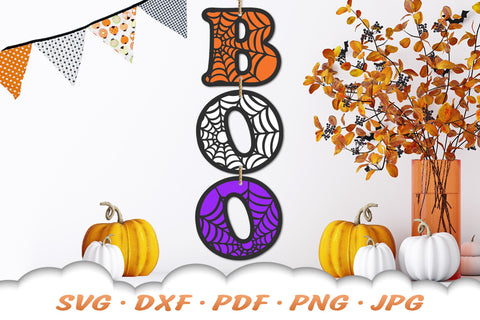 Boo SVG | Halloween SVG | Vertical Sign SVG Cloud9Design 