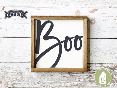 Boo SVG | Oversized Halloween SVG | Farmhouse Sign Design SVG LilleJuniper 
