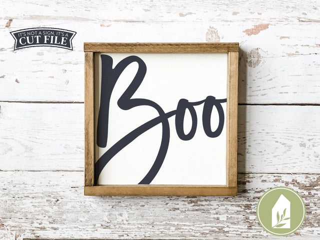 Boo SVG | Oversized Halloween SVG | Farmhouse Sign Design SVG LilleJuniper 