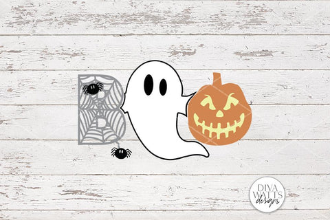 Boo SVG | Spiders / Ghost / Pumpkin Halloween Design SVG Diva Watts Designs 