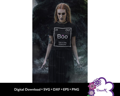 Boo This is My Costume | Pink Bow | Periodic Table of Elements SVG DawnKDesigns 