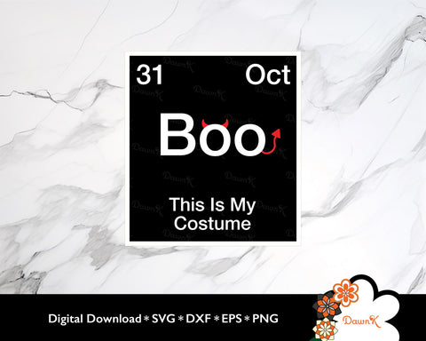 Boo This is My Costume SVG | Devil Ears and Tail SVG DawnKDesigns 