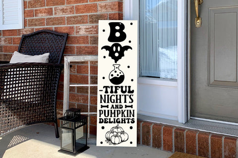 Boo-Tiful Nights & Pumpkin Delights - Porch Sign SVG SVG CraftLabSVG 
