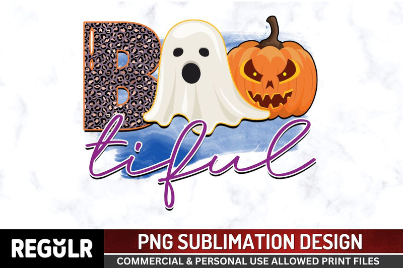 Boo tiful Sublimation PNG, Sublimation Halloween Design Sublimation Regulrcrative 