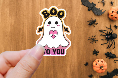 Boo to You PNG - Halloween Printable Sticker Sublimation CraftLabSVG 