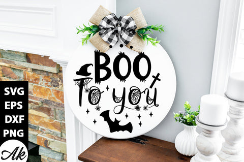 Boo to you Round Sign SVG akazaddesign 