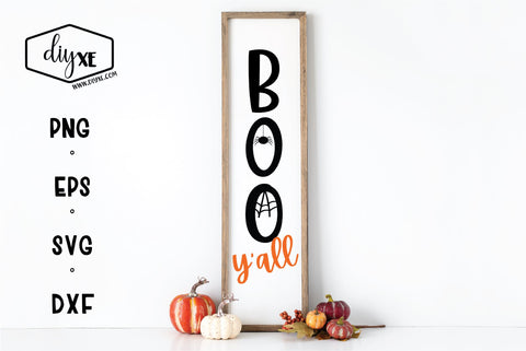 Boo Y'all - A Front Porch Sign SVG Cut File SVG DIYxe Designs 