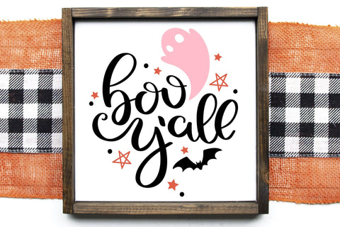 Boo yall Cricut SVG cut file, Cute Halloween ghost svg SVG CutePicturesStudio 