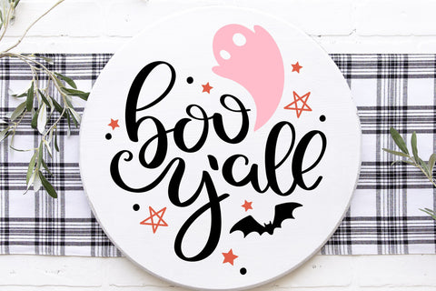 Boo yall Cricut SVG cut file, Cute Halloween ghost svg SVG CutePicturesStudio 
