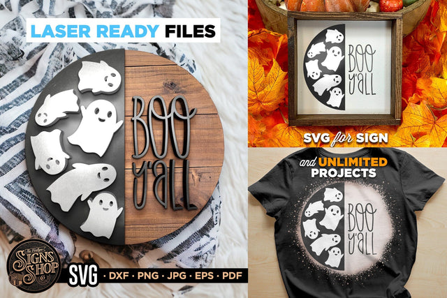 Boo y'all ghosts | Halloween SVG Sign SVG The Vintage Signs Shop 