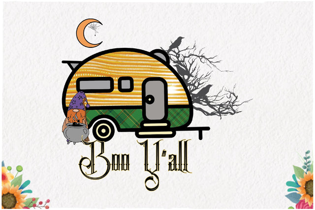Boo Y'all Halloween Camper Sublimation Sublimation Jagonath Roy 