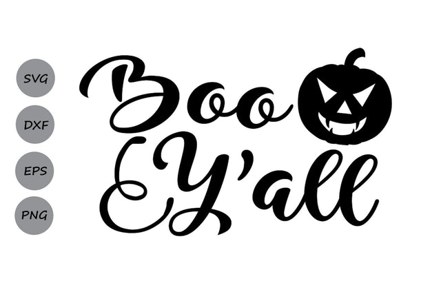 Boo y'all| Halloween SVG Cutting Files SVG CosmosFineArt 