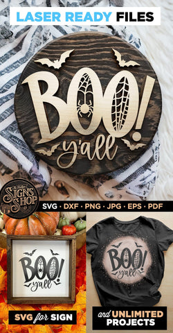 Boo Y'all | Halloween SVG Sign SVG The Vintage Signs Shop 