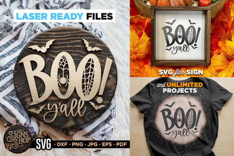Boo Y'all | Halloween SVG Sign SVG The Vintage Signs Shop 