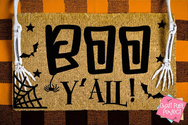 Boo Y'all, Halloween Svg, Witch Svg, Halloween Doormat Svg Welcome Svg SVG Craft Pixel Perfect 