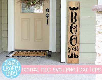 Boo Y'all | Porch Sign SVG Cut File SVG Crazy Crafty Lady Co. 