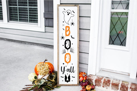 Boo Y'all Porch Sign SVG SVGs,Quotes and Sayings,Food & Drink,On Sale, Print & Cut SVG DesignPlante 503 