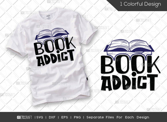 Book Addict SVG Cut File | Bookworm Svg | Book Lover Svg | Librarian Svg | Funny Book Svg | Teacher Svg | Reading Quote Svg SVG ETC Craft 