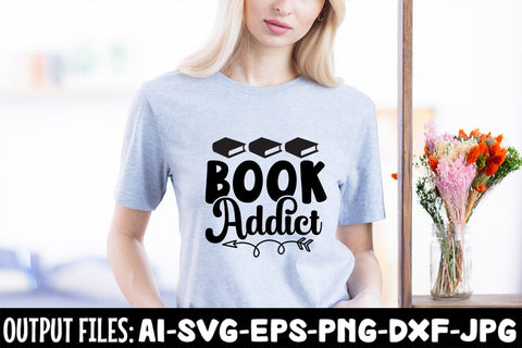 Book Addict SVG Design SVG Rafiqul20606 