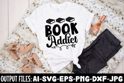Book Addict SVG Design SVG Rafiqul20606 