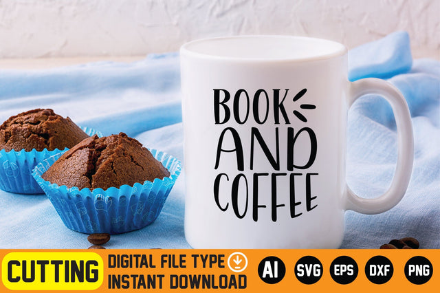 Book and Coffee SVG CraftlabSvg29 