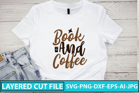 Book And Coffee SVG Cut File SVG Syaman 
