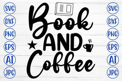 Book And Coffee SVG Cut File SVG Syaman 