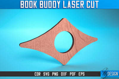 Book Buddy Laser Cut SVG | Accessories Laser Cut SVG Design | CNC Files SVG Fly Design 