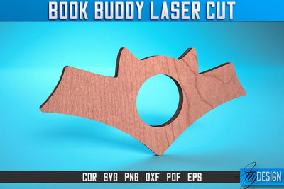 Book Buddy Laser Cut SVG | Accessories Laser Cut SVG Design | CNC Files SVG Fly Design 