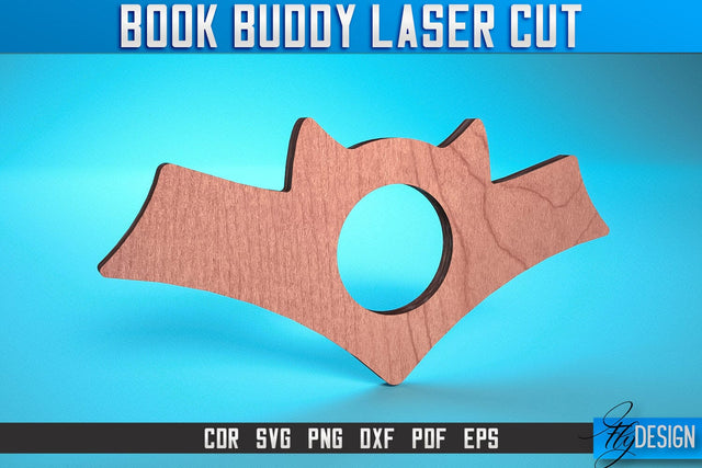 Book Buddy Laser Cut SVG | Accessories Laser Cut SVG Design | CNC Files SVG Fly Design 