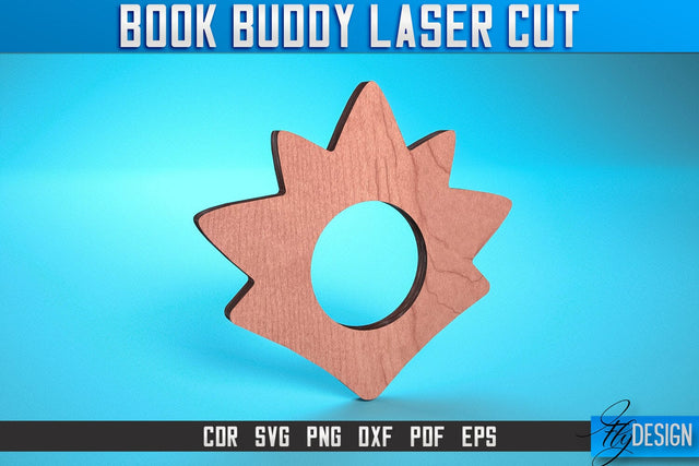 Book Buddy Laser Cut SVG | Accessories Laser Cut SVG Design | CNC Files SVG Fly Design 