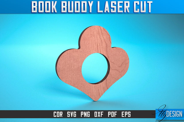 Book Buddy Laser Cut SVG | Accessories Laser Cut SVG Design | CNC Files SVG Fly Design 