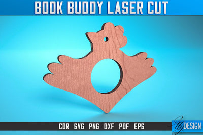 Book Buddy Laser Cut SVG | Accessories Laser Cut SVG Design | CNC Files SVG Fly Design 