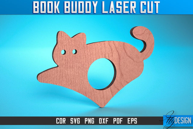 Book Buddy Laser Cut SVG | Accessories Laser Cut SVG Design | CNC Files SVG Fly Design 