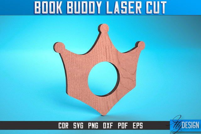 Book Buddy Laser Cut SVG | Accessories Laser Cut SVG Design | CNC Files SVG Fly Design 