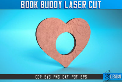 Book Buddy Laser Cut SVG | Accessories Laser Cut SVG Design | CNC Files SVG Fly Design 