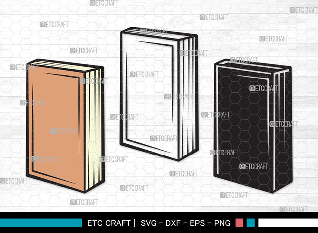 Book Clipart SVG | Book Club Svg | Stacked Books Svg | Open Book Svg | School Book Svg | Stack Of Books Svg | Library Svg | Book Clipart SVG ETC Craft 