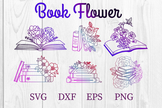 Book Flower Svg SVG dadan_pm 